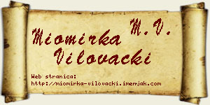 Miomirka Vilovački vizit kartica